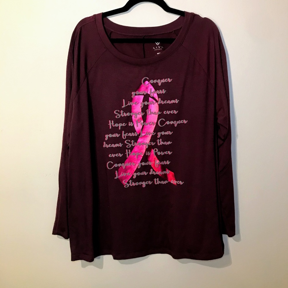 💍Livi Active Lane Bryant Purple Breast Canc 18/20